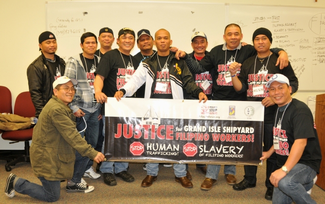 February 23, 2013 - Members of newly formed support group, Filipinos Against Slavery and Trafficking (FAST).
